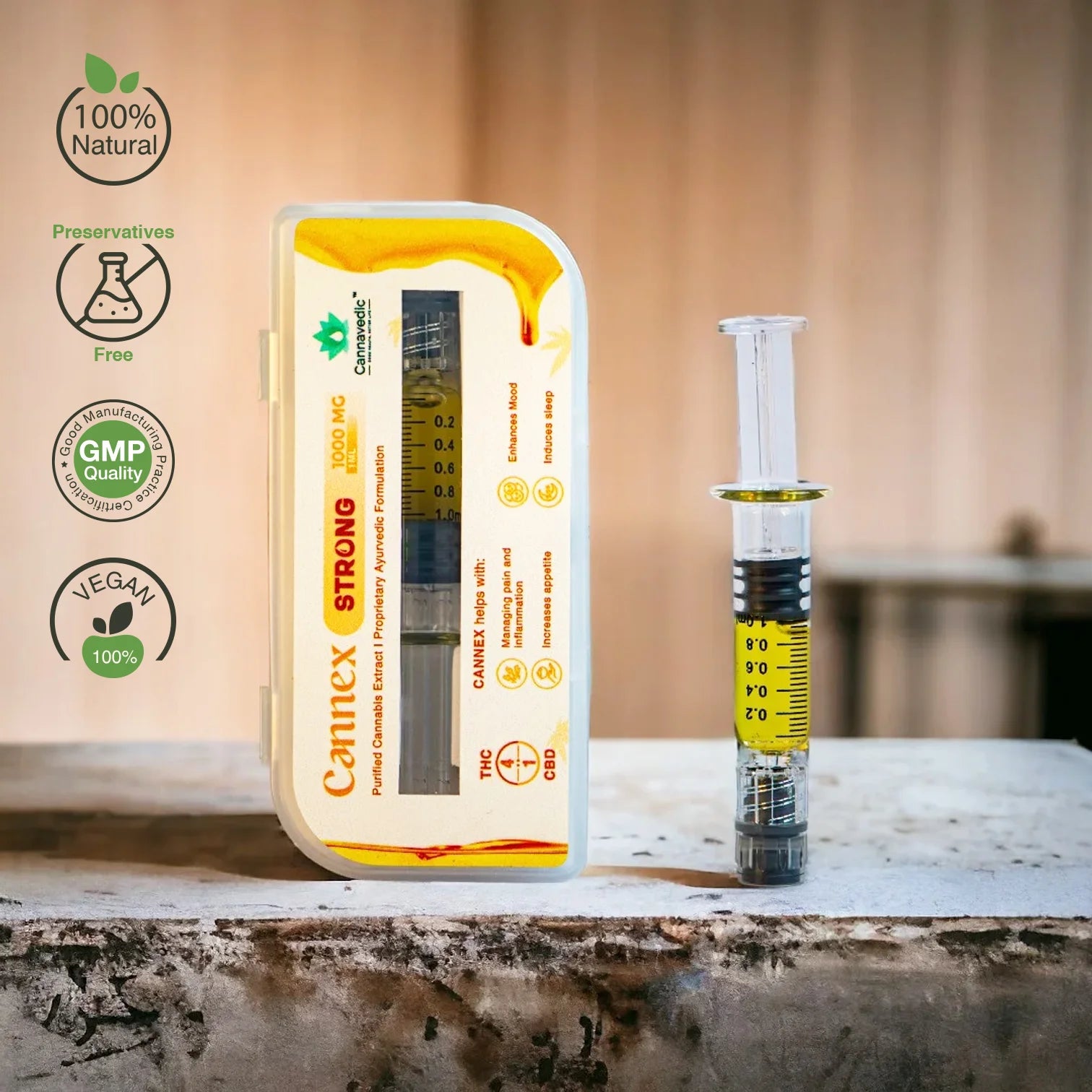 Cannavedic CannEx Strong THC+CBD Extract (4:1|THC:CBD) 1000mg | 1ml