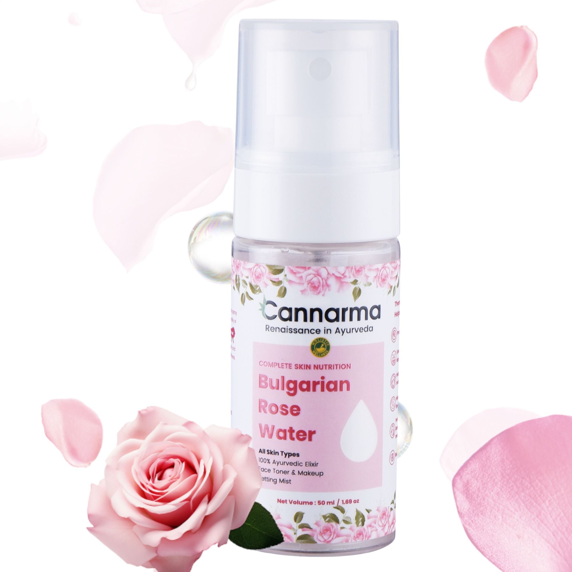 Cannarma Bulgarian Rose Water Spray (50ml)