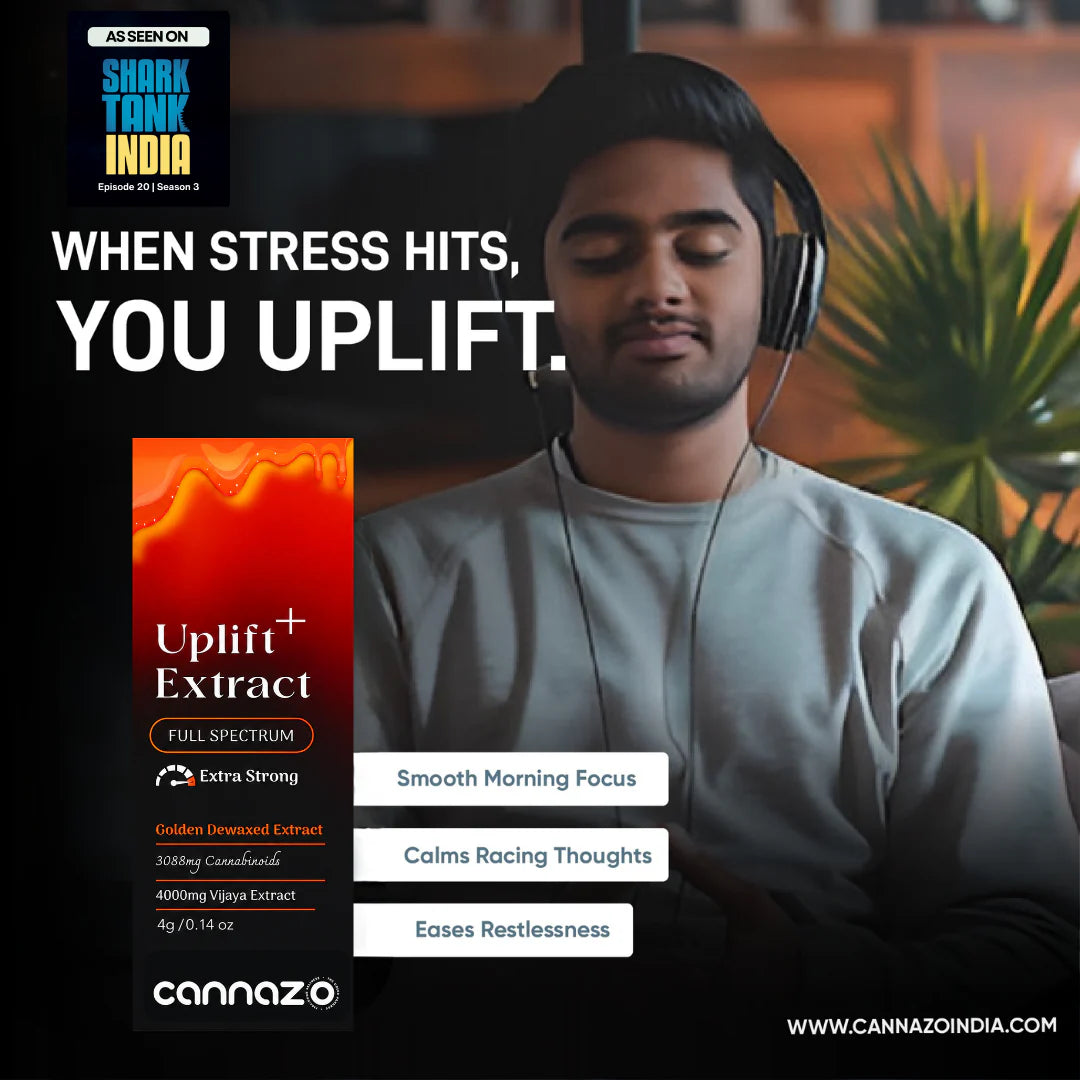 Cannazo India Uplift Plus: Strong Full-Spectrum Extract for Chronic Pain, De-Addiction and Insomnia