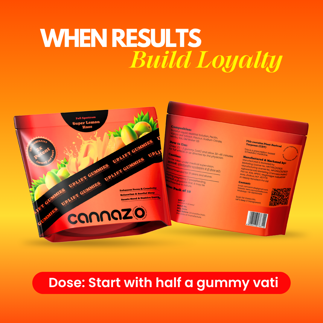 Cannazo India - Uplift Gummies- OG KUSH Mango 500mg