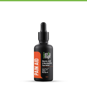 Order Cure By Design Polyherbal Massage Oil Pain Aid (1%) Vijaya Full Spectrum