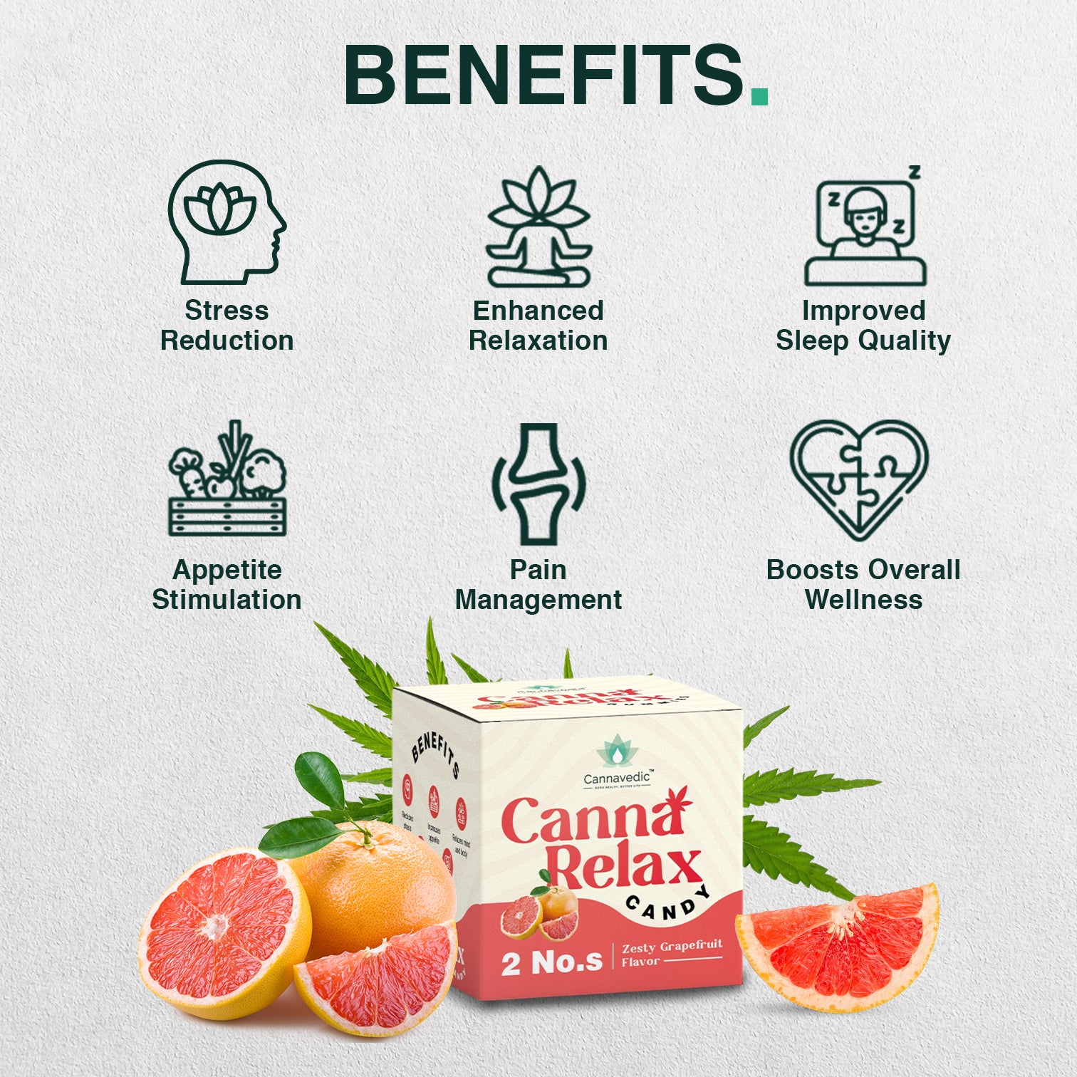 Cannavedic CannaRelax - Ayurvedic Vijaya Candy | Pack of 2 | (2:1|THC:CBD) | 60mg