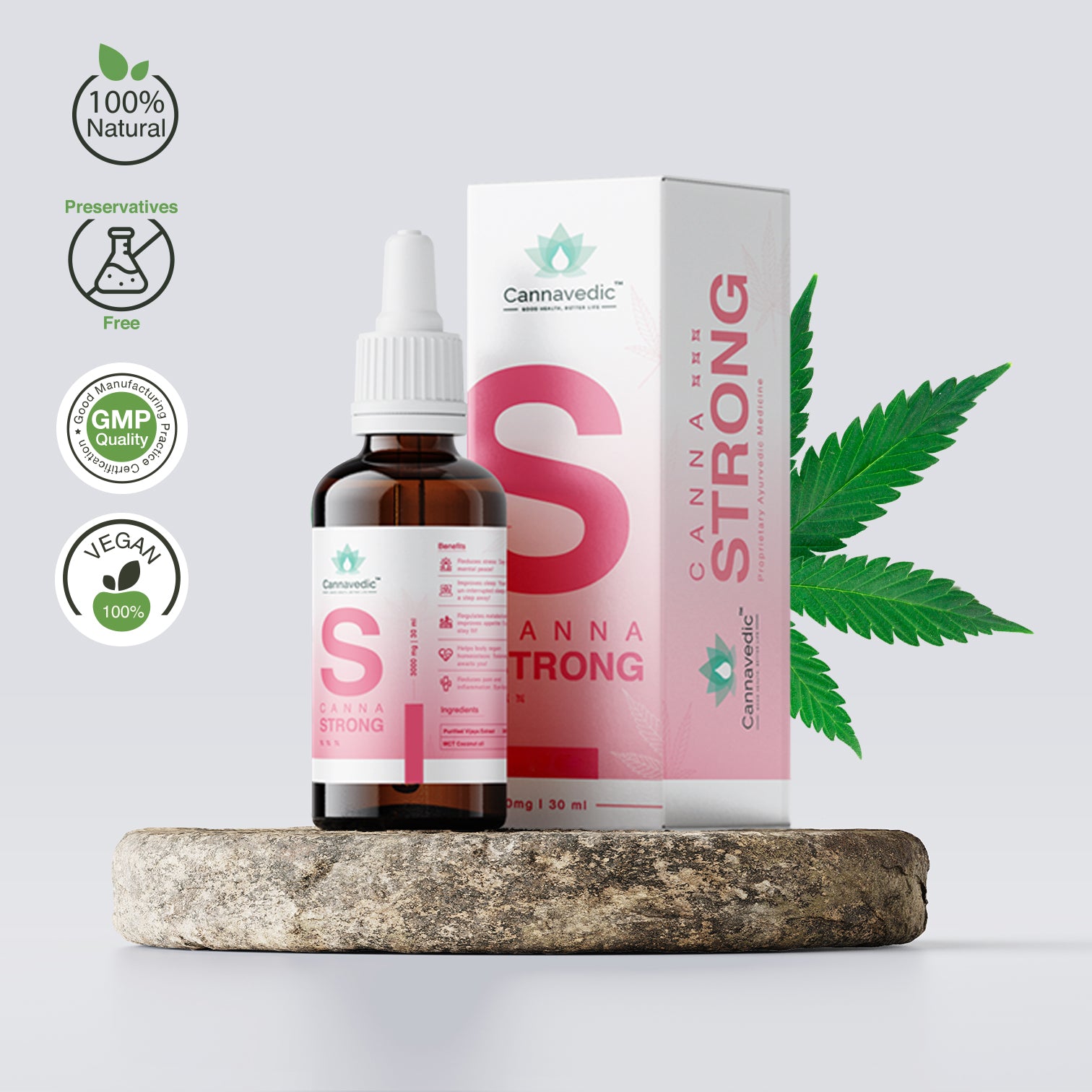 Cannavedic CannaStrong THC+CBD Oil (2:1|THC:CBD) 3000mg | 30ml