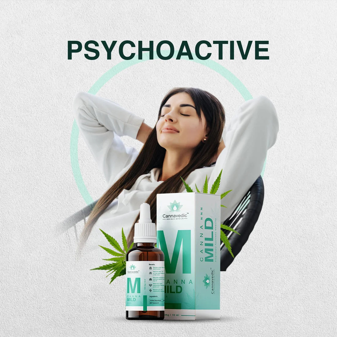 Cannavedic CannaMild 1000mg | 10ml | Vijaya Leaf oil - 100mg/ml