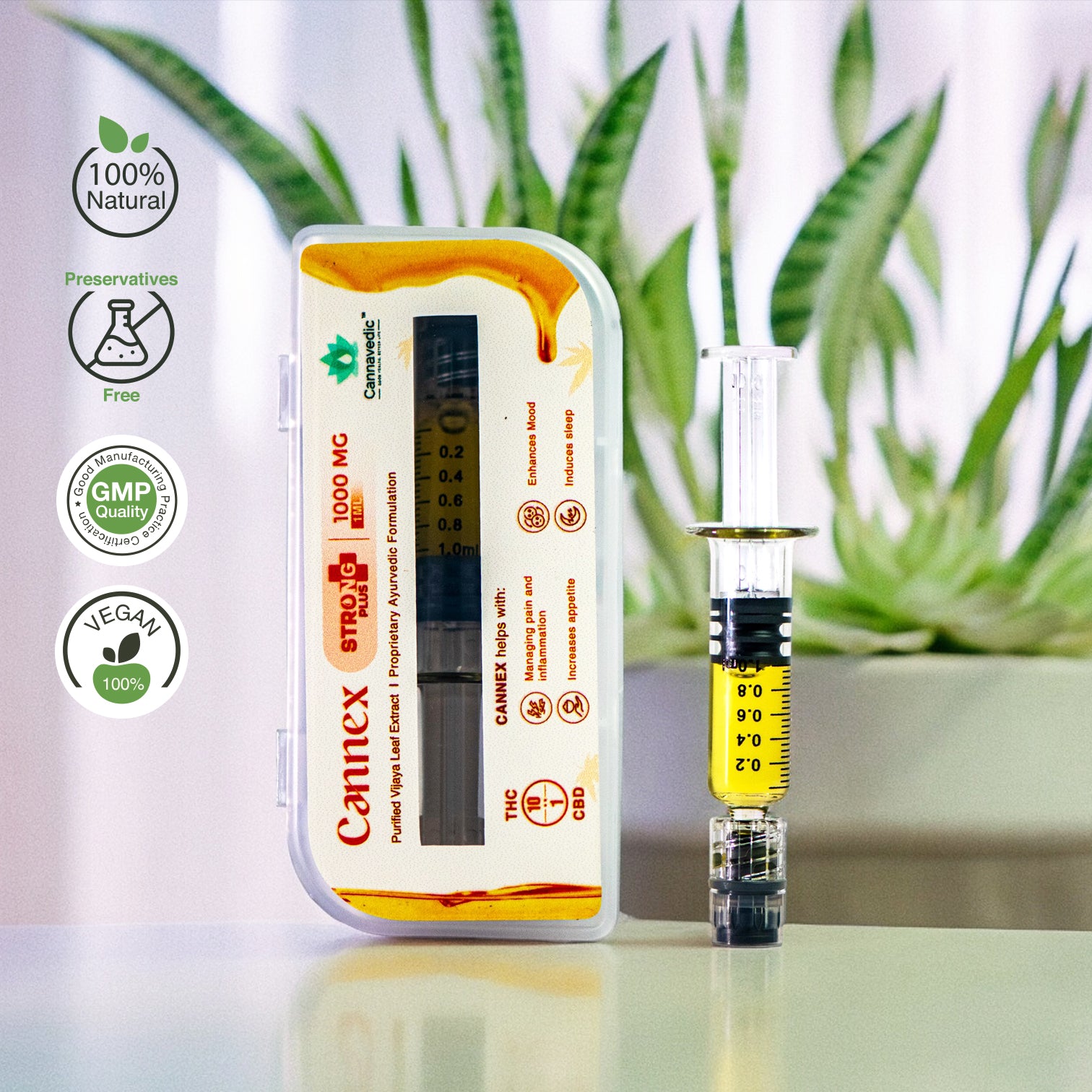 Cannavedic CannEx Strong Plus THC+CBD Extract (10:1|THC:CBD) 1000mg | 1ml