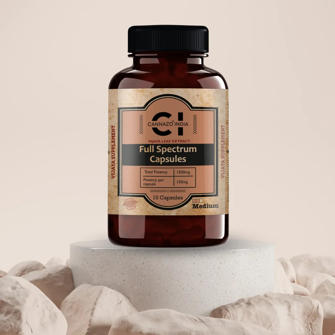 Cannazo India Full Spectrum Capsules (Pain Aid)- Painkiller, Insomnia, Anti-Inflammatory