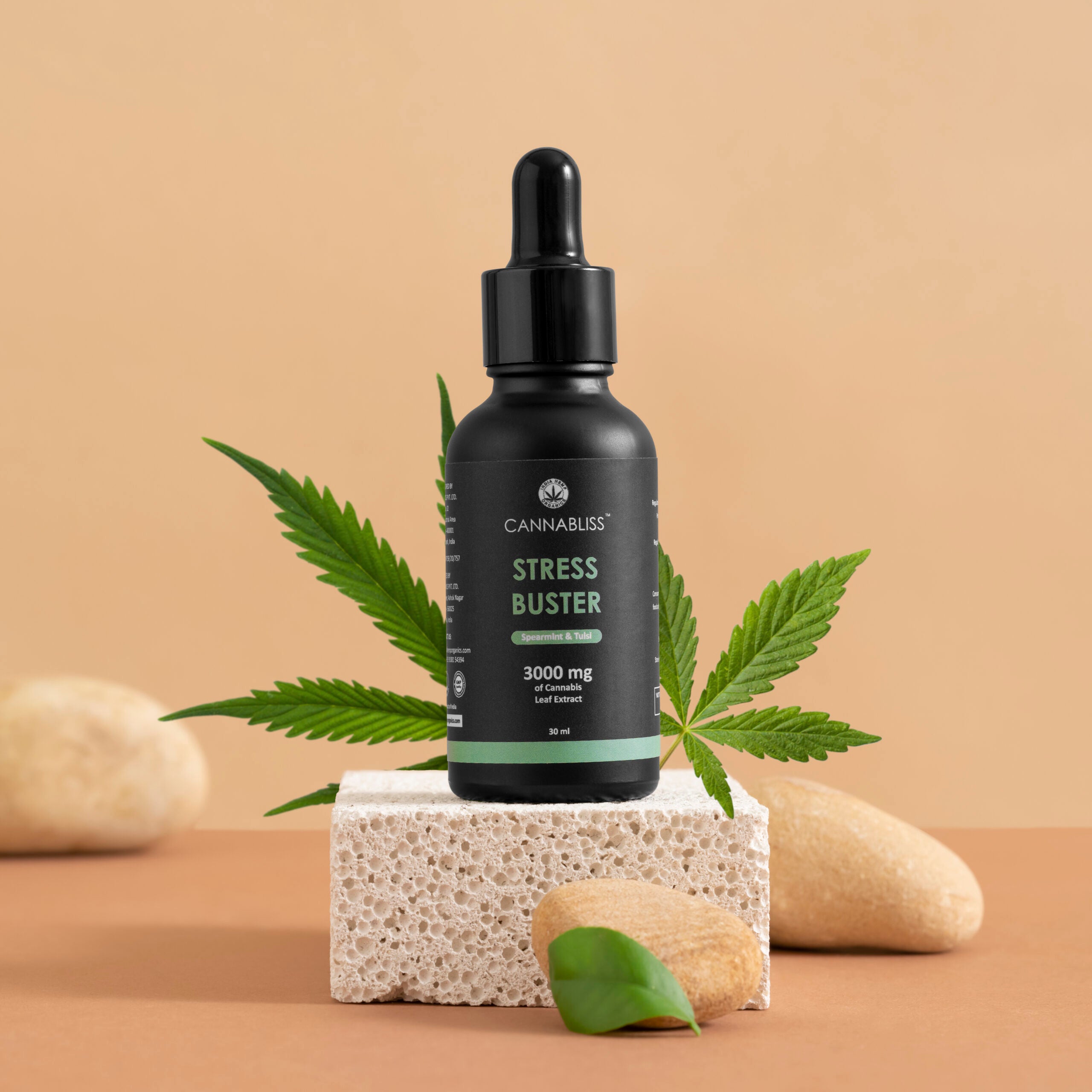 CannaBliss Stress Buster Full-Spectrum CBD Oil 1000mg/3000mg