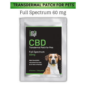 Buy Cure By Design Full Spectrum CBD Transdermal Patch for Pets 60mg