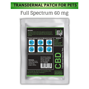 Buy Full Spectrum CBD Patch for Pets 60mg Cure By Design Transdermal
