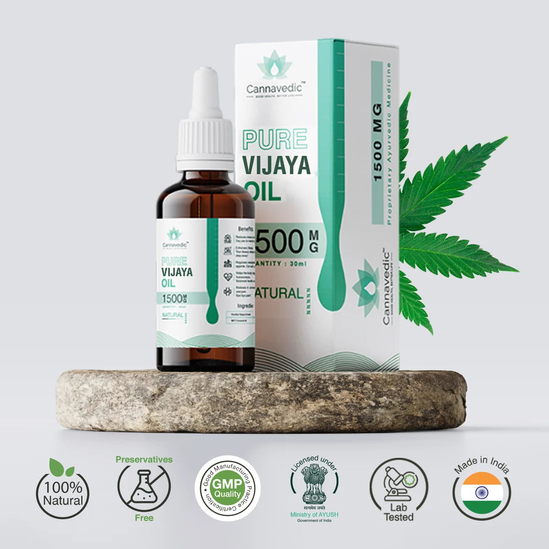 Cannavedic Pure Vijaya Oil Natural 1500mg | 30ml - 50mg/ml
