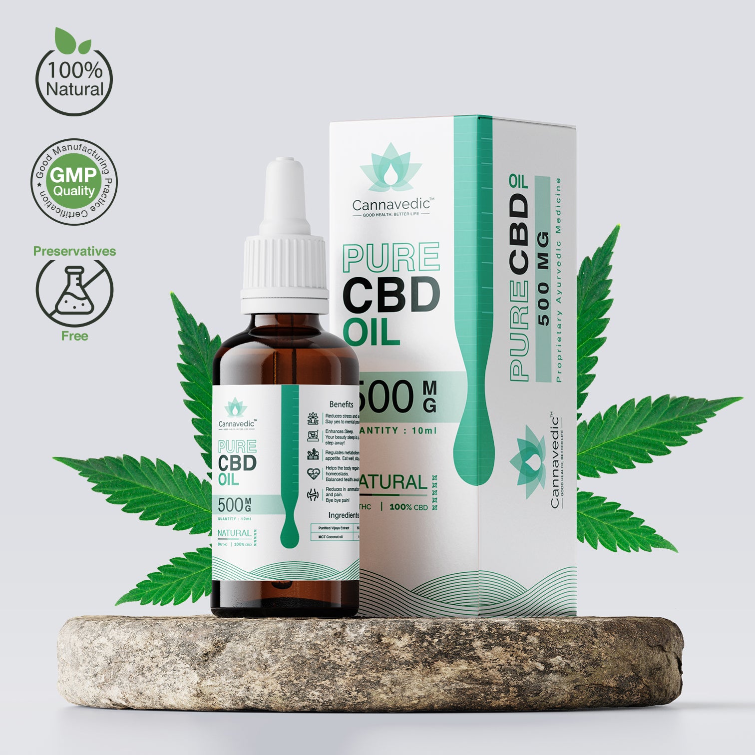 Cannavedic Pure CBD Oil Natural 500mg | 10ml