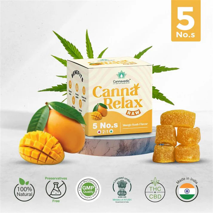 Cannavedic Canna Relax RAW - Ayurvedic Vijaya Candy (2:1 |THC:CBD) 30mg/Candy