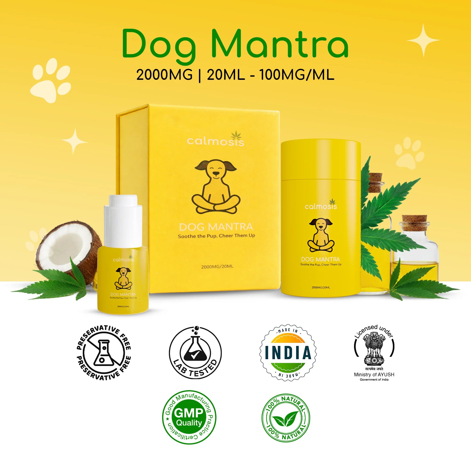 Calmosis Dog Mantra — THC-Free CBD Oil for Pet Anxiety