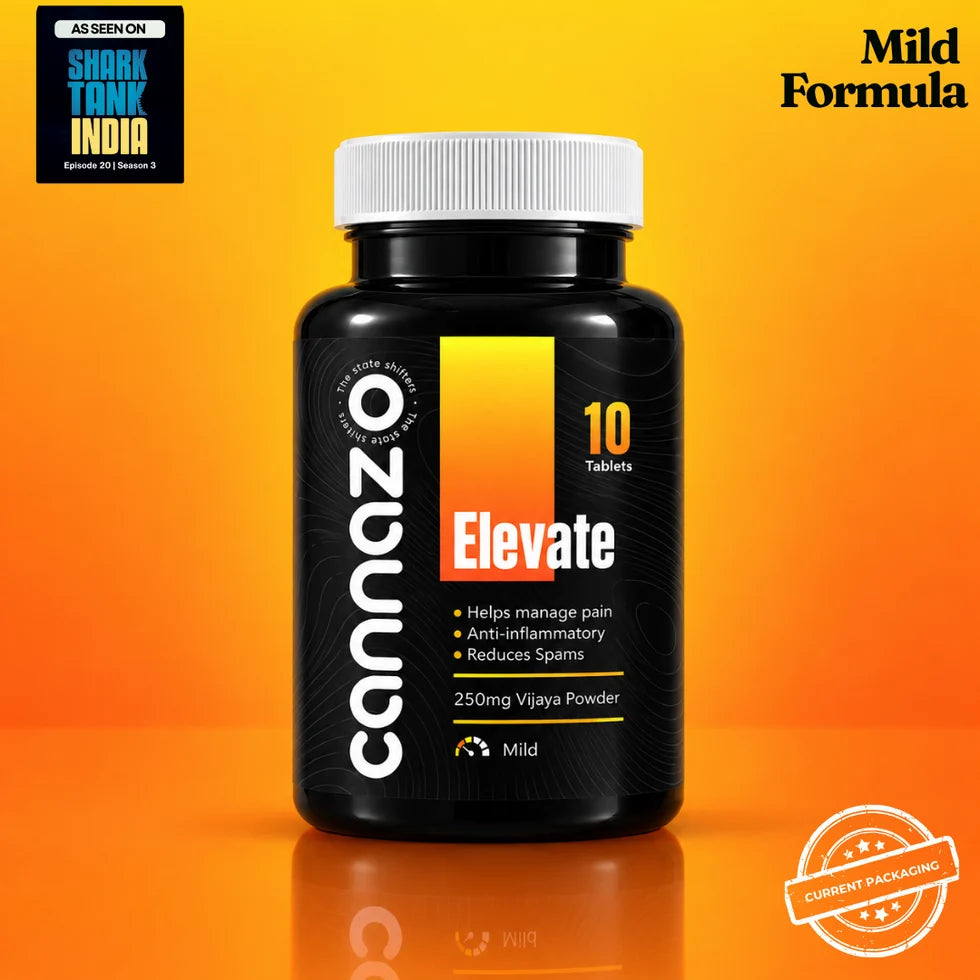 Cannazo India Elevate 500mg Pain Tablets – Natural Support for Mild to Moderate Pain, Joint Pain & Inflammation