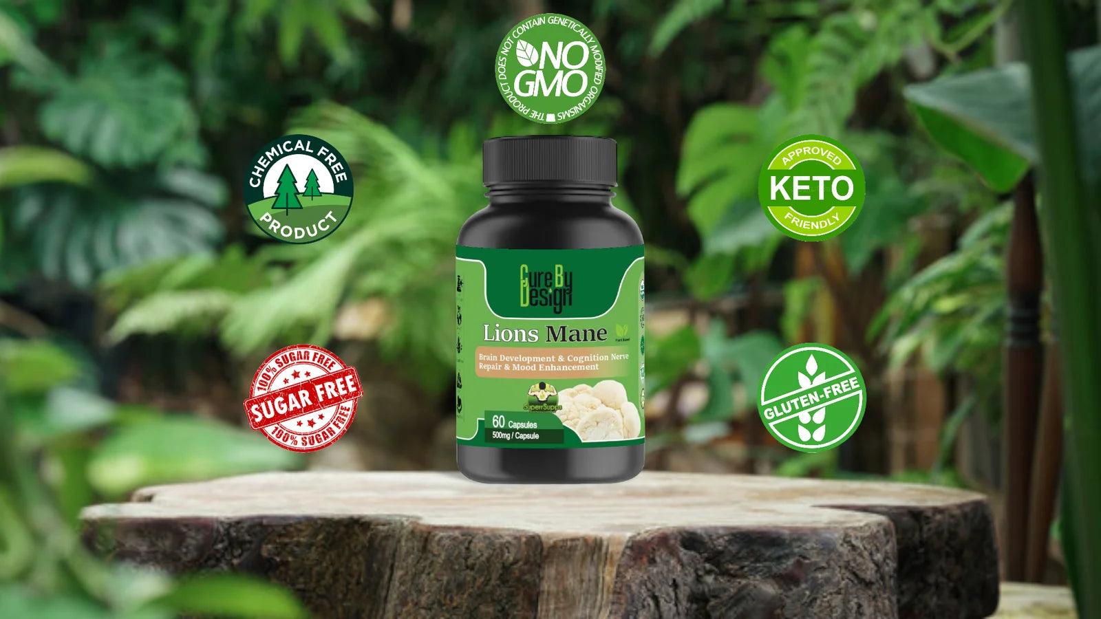 Cure By Design Lion Mane Mushroom Extract