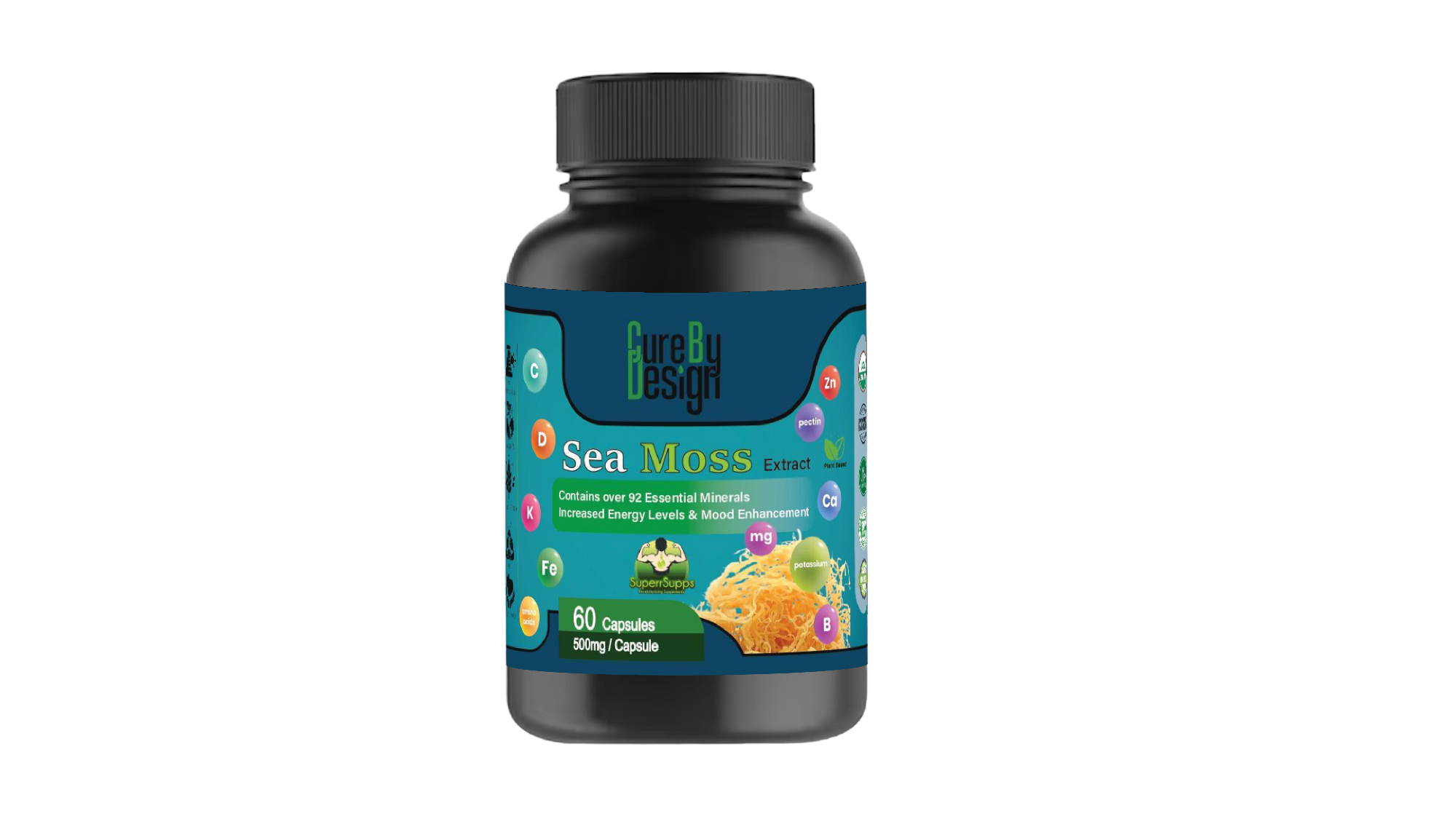 Cure By Design Seamoss Mushroom Extract