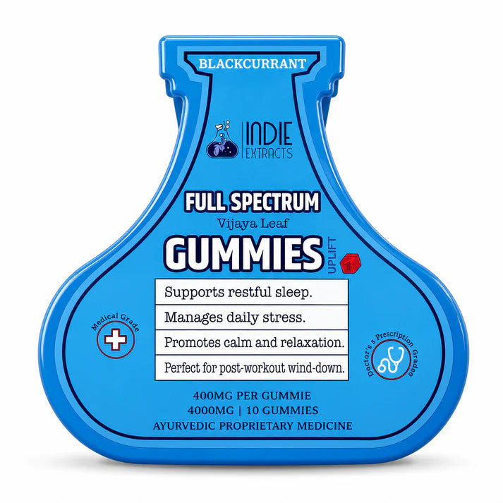Indie Extracts Full Spectrum Vijaya Leaf | 10pc Gummie | Blackcurrant