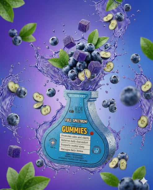 Indie Extracts Full Spectrum | 20pc Gummies | Blueberry + Mango