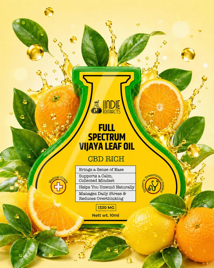 Indie Extracts Full Spectrum Vijaya Leaf Oil | 1330MG | 1:8 ratio CBD-RICH
