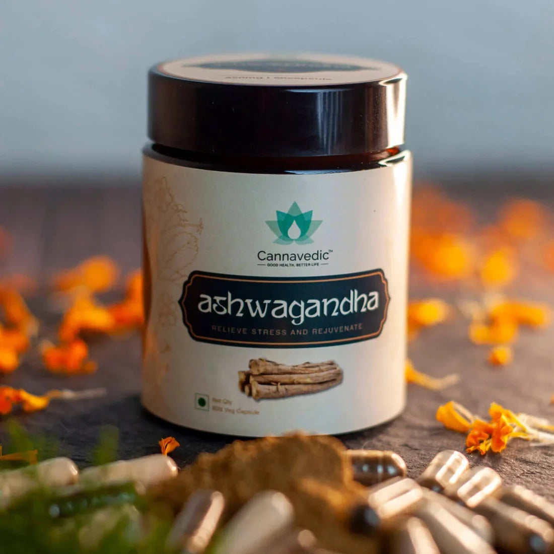 Cannavedic Ashwagandha Capsules – Relieve Stress and Rejuvenate(60 capsules)
