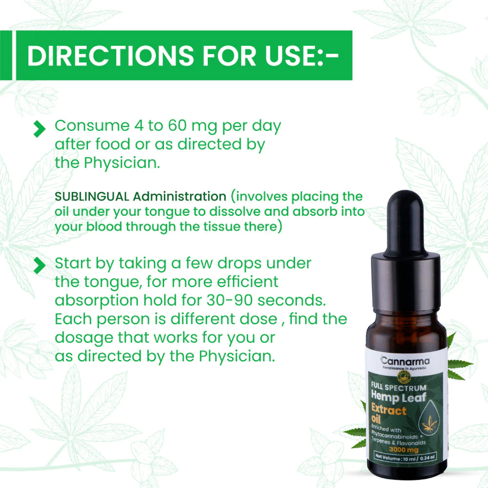 Cannarma Full Spectrum Hemp Extract Oil 3000mg 5ml/10ml