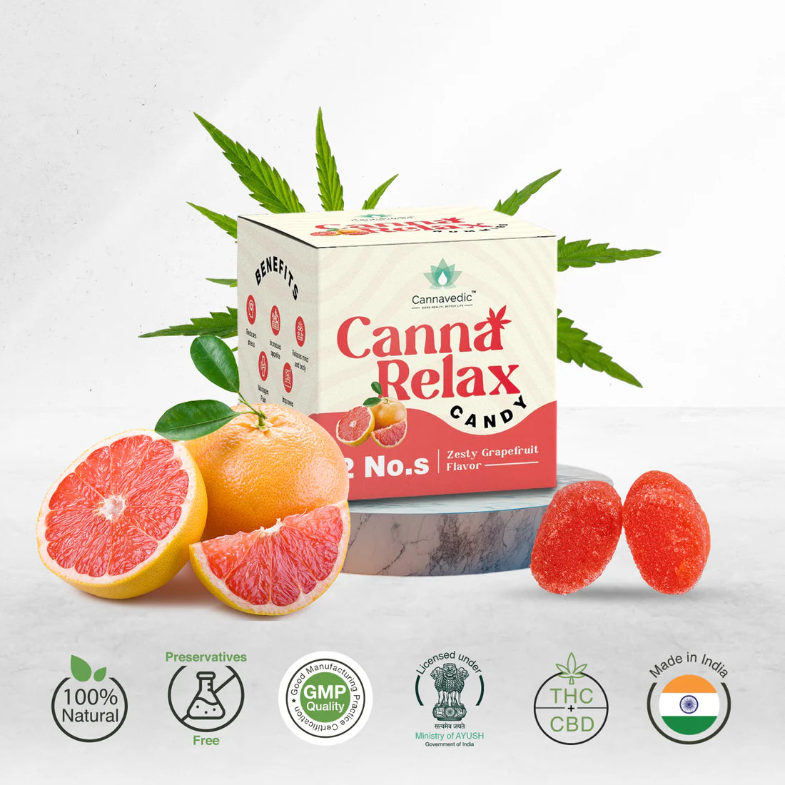 Cannavedic CannaRelax - Ayurvedic Vijaya Candy | Pack of 2 | (2:1|THC:CBD) | 60mg