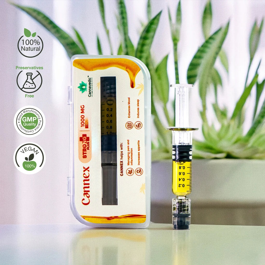 Cannavedic Cannex Strong Plus, Purified Vijaya Leaf Extract 1000mg | 1ml
