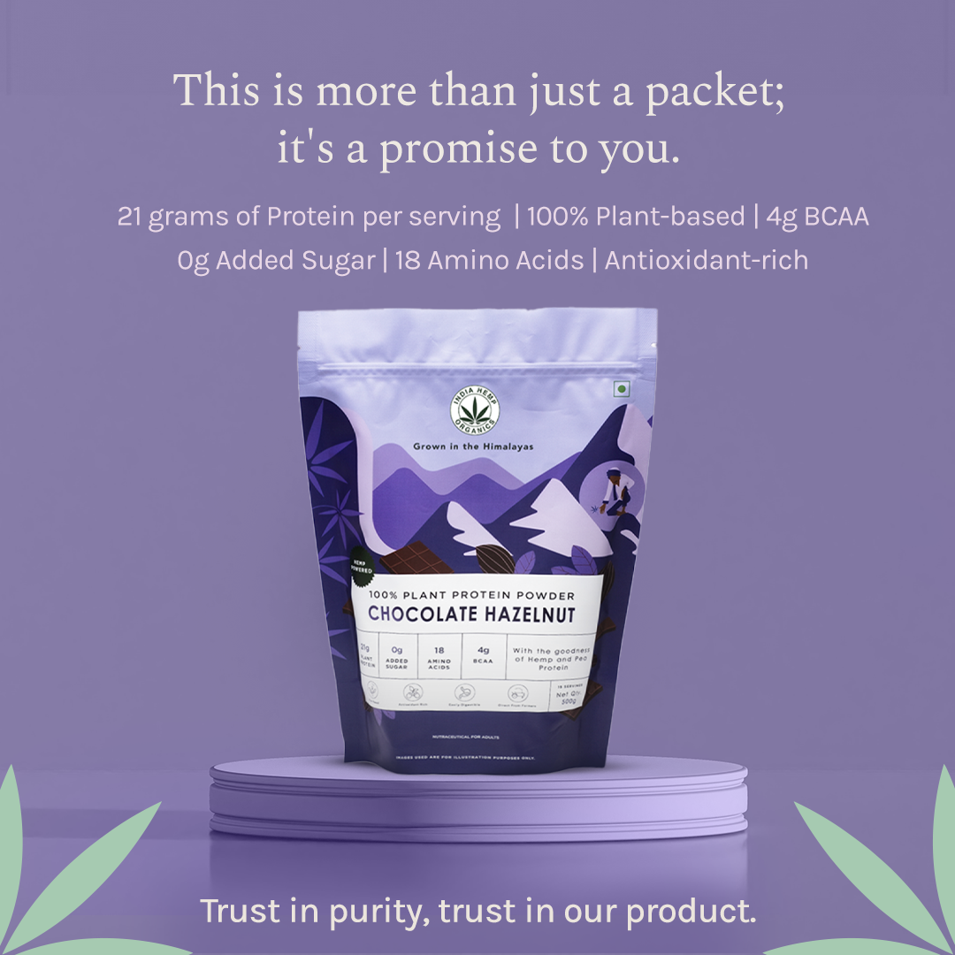 India Hemp Organics Hemp Powder - Chocolate Hazelnut