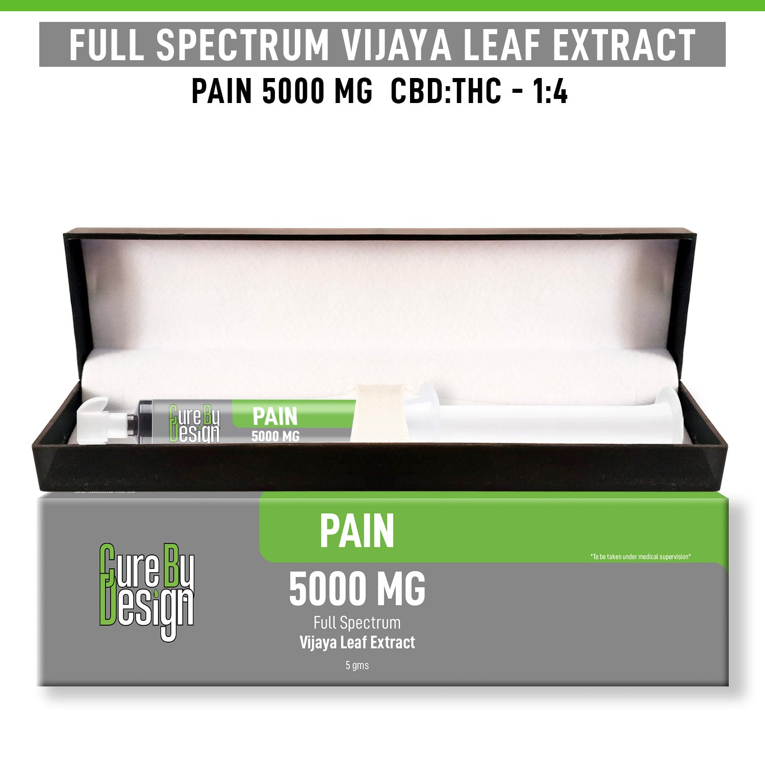 Cure By Design - Pain Full Spectrum Vijaya Extract 5 mg (CBD:THC 1:4)