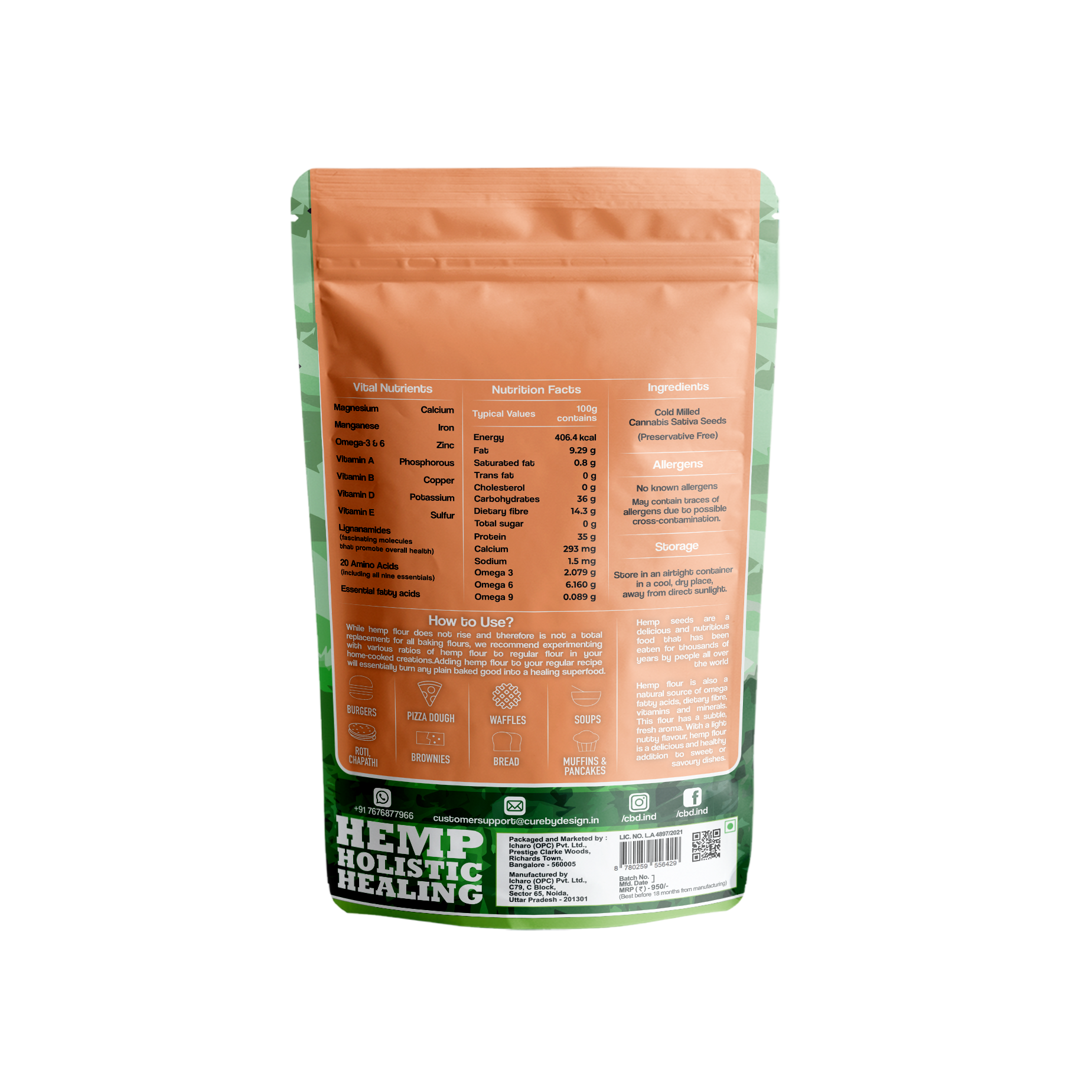 Cure By Design Hemp Seed Flour