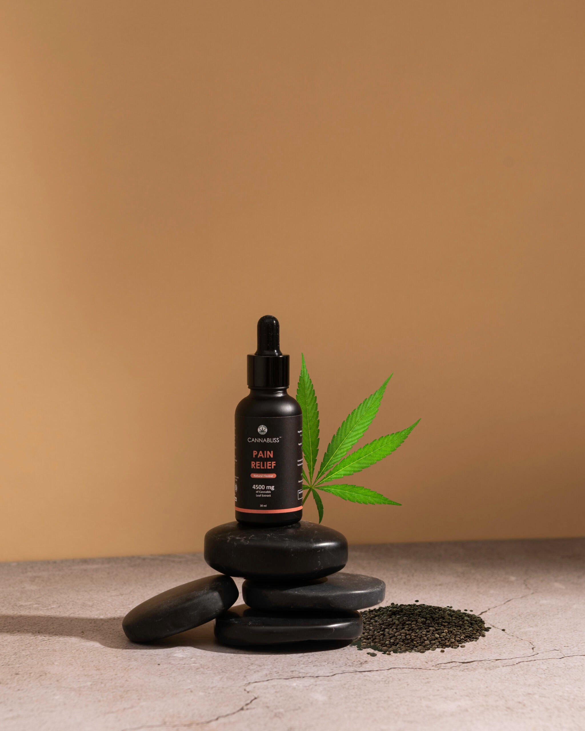 CannaBliss  Pain Relief Full-Spectrum CBD Oil(Peppermint & Turmeric Flavour) 1500mg/4500mg