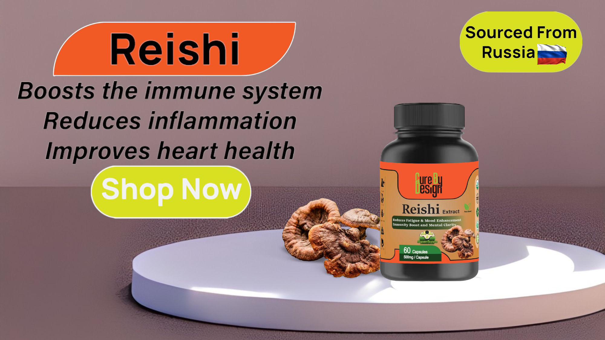 Cure By Design Reishi Mushroom Extract