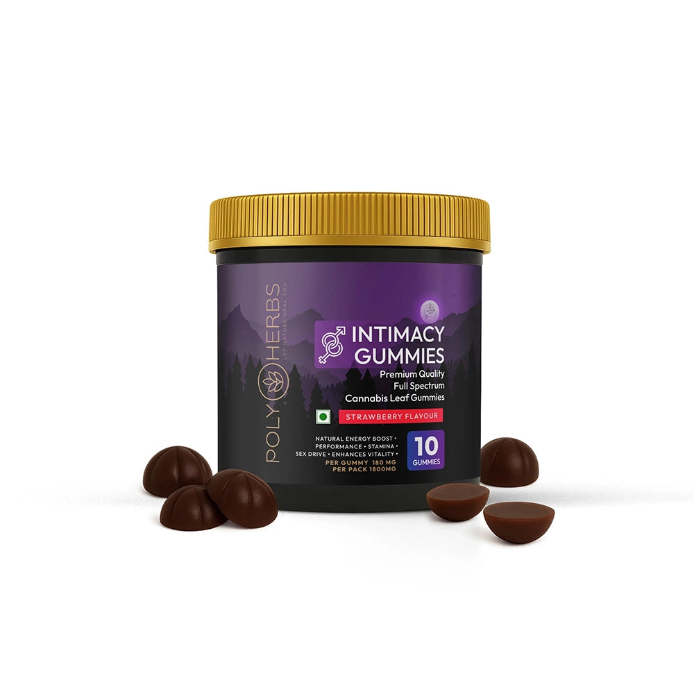 Polyherbs Intimacy CBD Gummies 200mg Per Gummy, (1:1)