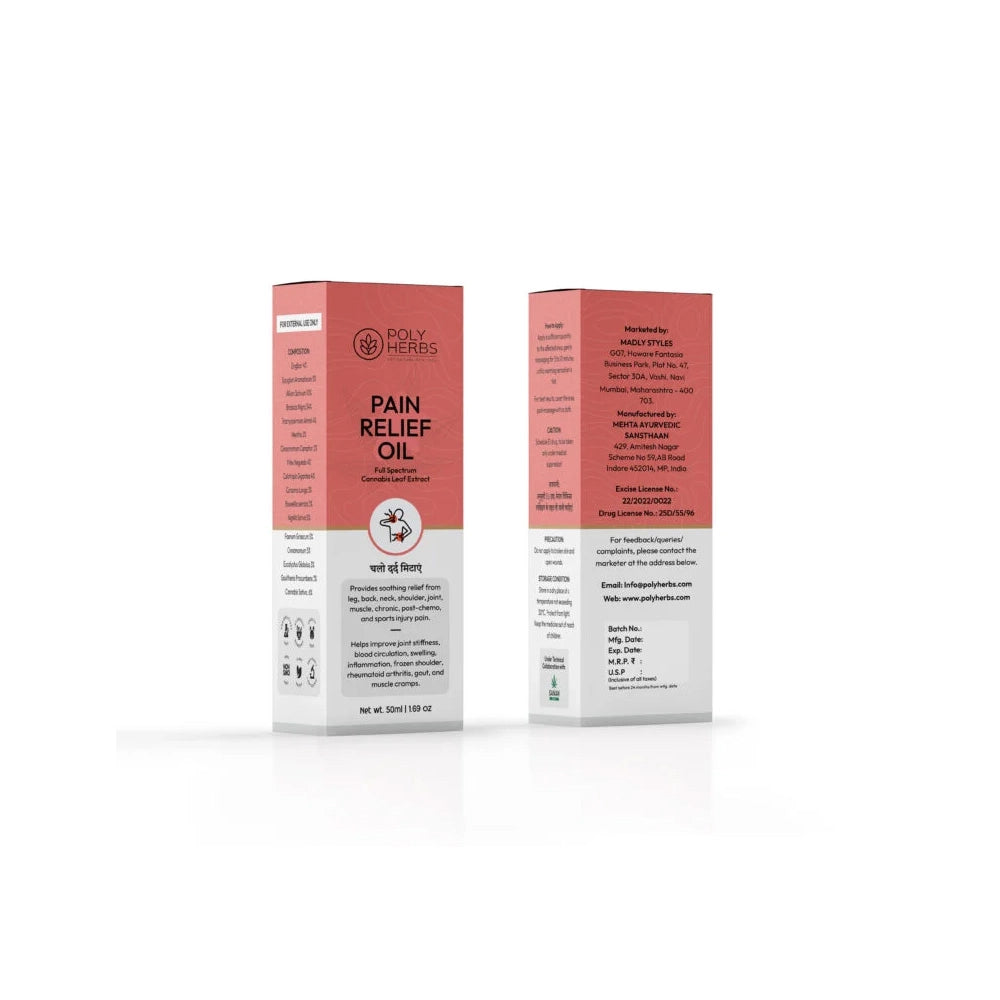 PolyHerbs Pain Relief Oil, 50ml