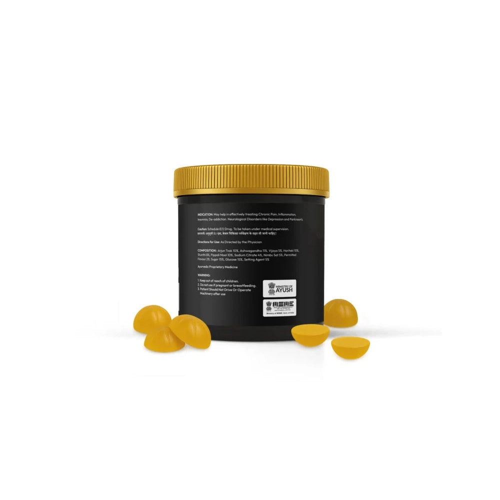 Polyherbs CHILL Golden Super Strong CBD Gummies 250mg Per Gummy, (1:5)