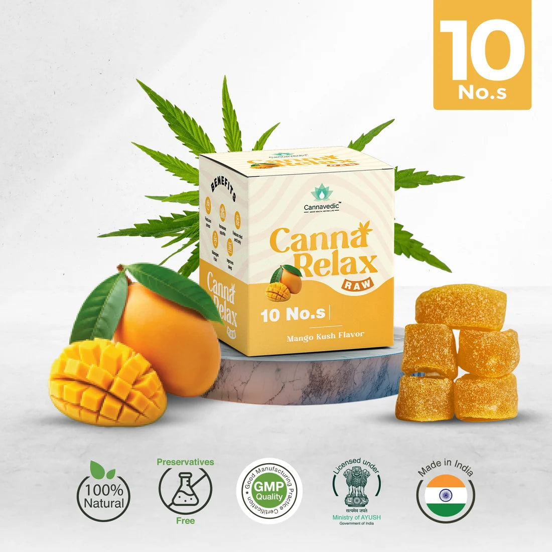 Cannavedic Canna Relax RAW - Ayurvedic Vijaya Candy |  Candies -30mg/Candy