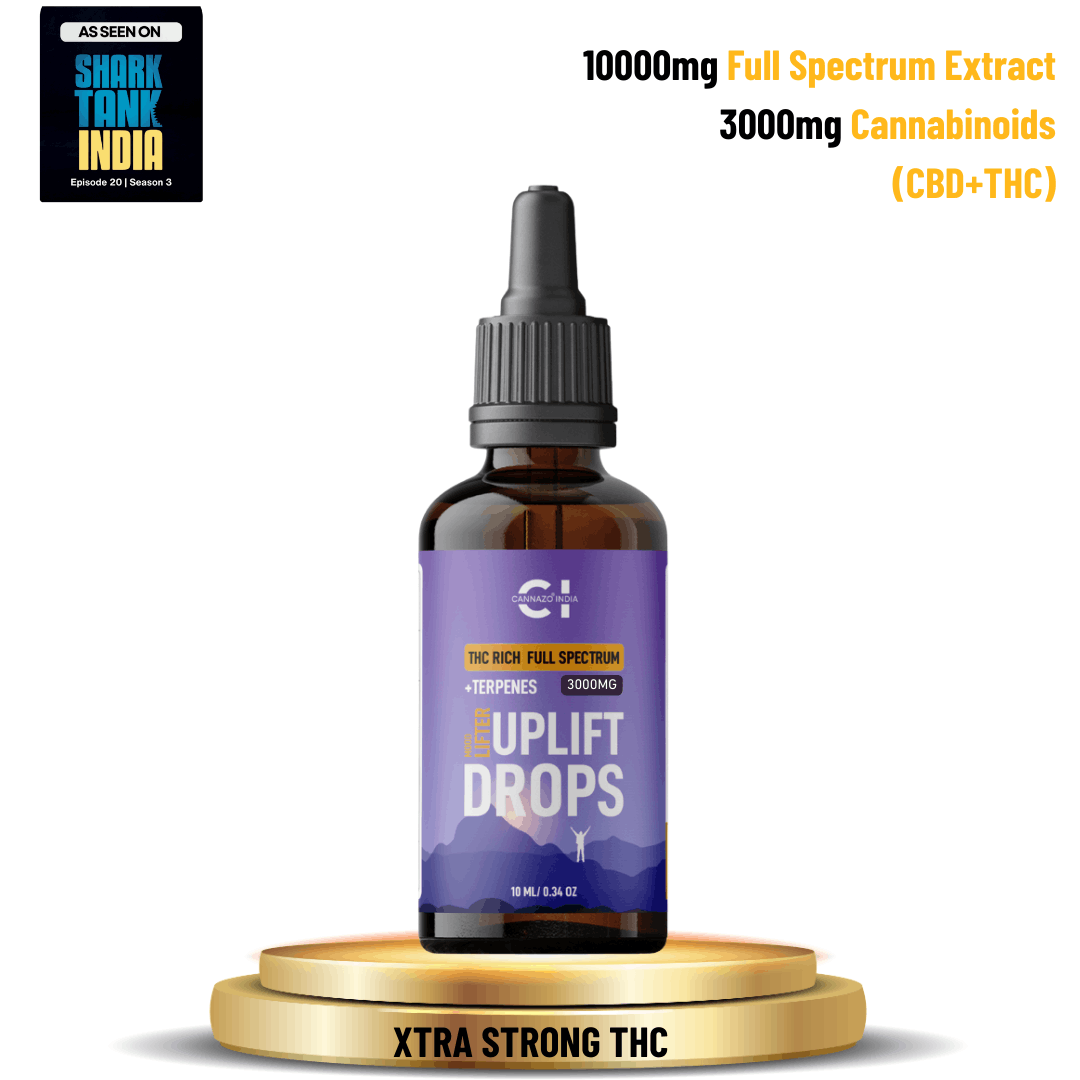 Cannazo India Uplift Drops – THC Dominant – Mood Lifters