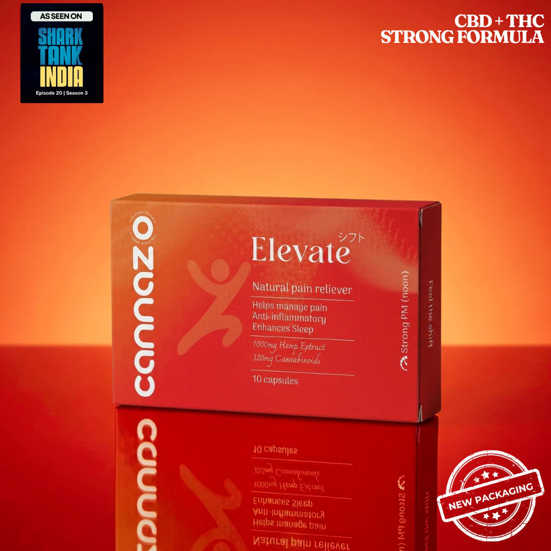 Cannazo India Elevate + (Pain) Capsules 100mg - cannabinoids Formula