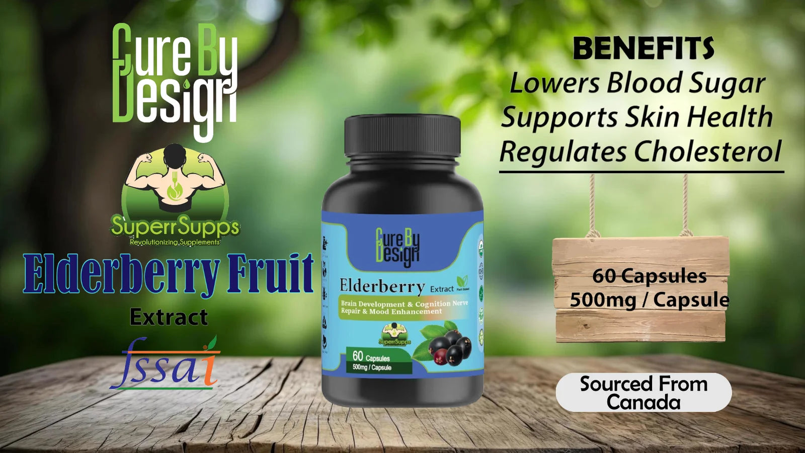 Cure By Design Elderberry Mushroom Extract