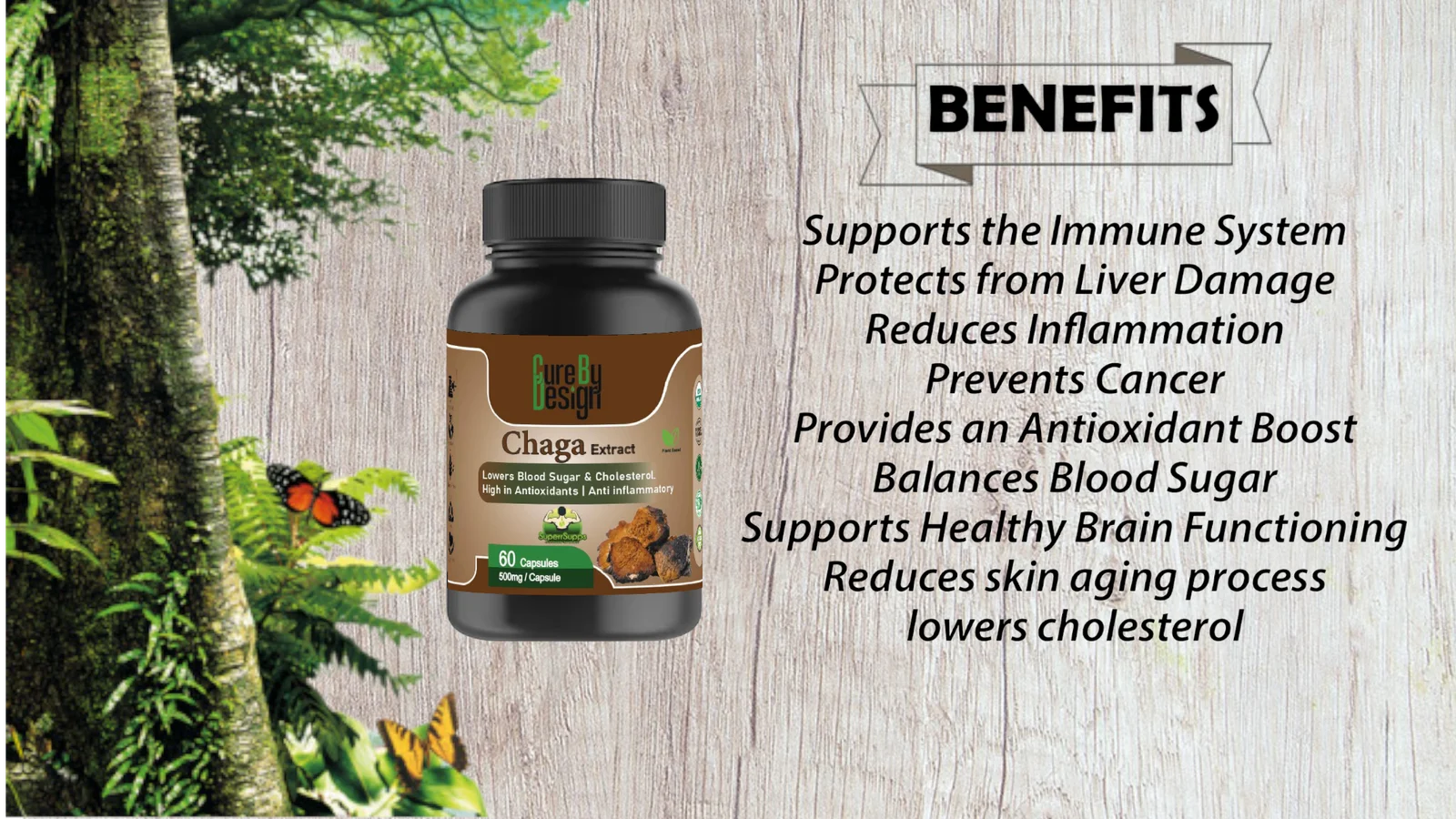 Cure By Design Chaga Mushroom Extract