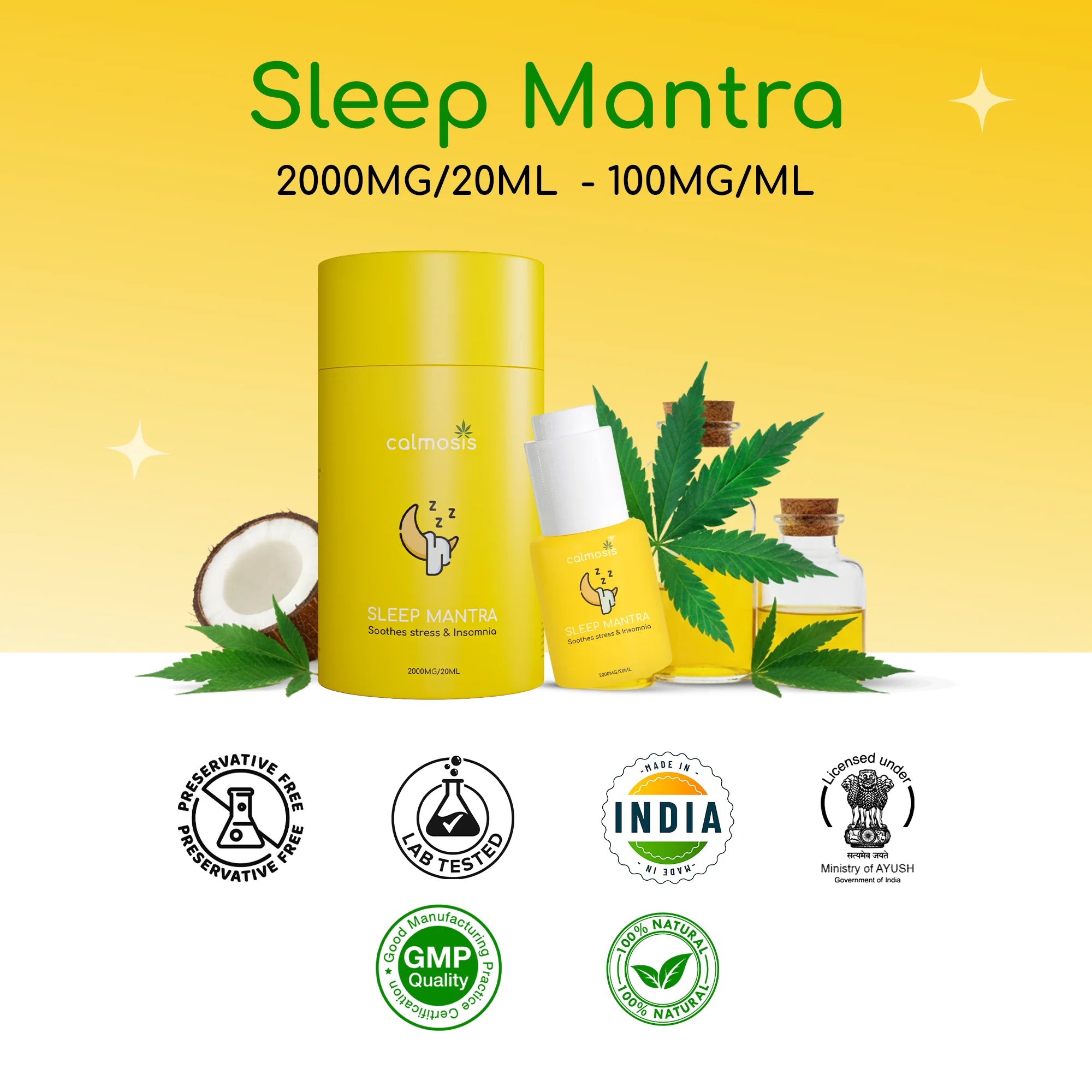 Calmosis Sleep Mantra — Natural Sleep Aid with Cannabis & Ayurvedic Herbs