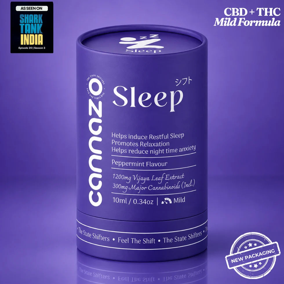 Cannazo India Sleep Drops – Natural Ayurvedic Support for Insomnia, Sleep Disorders & Restlessness