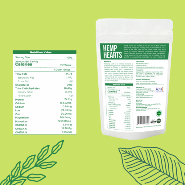 Healing Leaf Hemp Protein Powder Nutritional Value